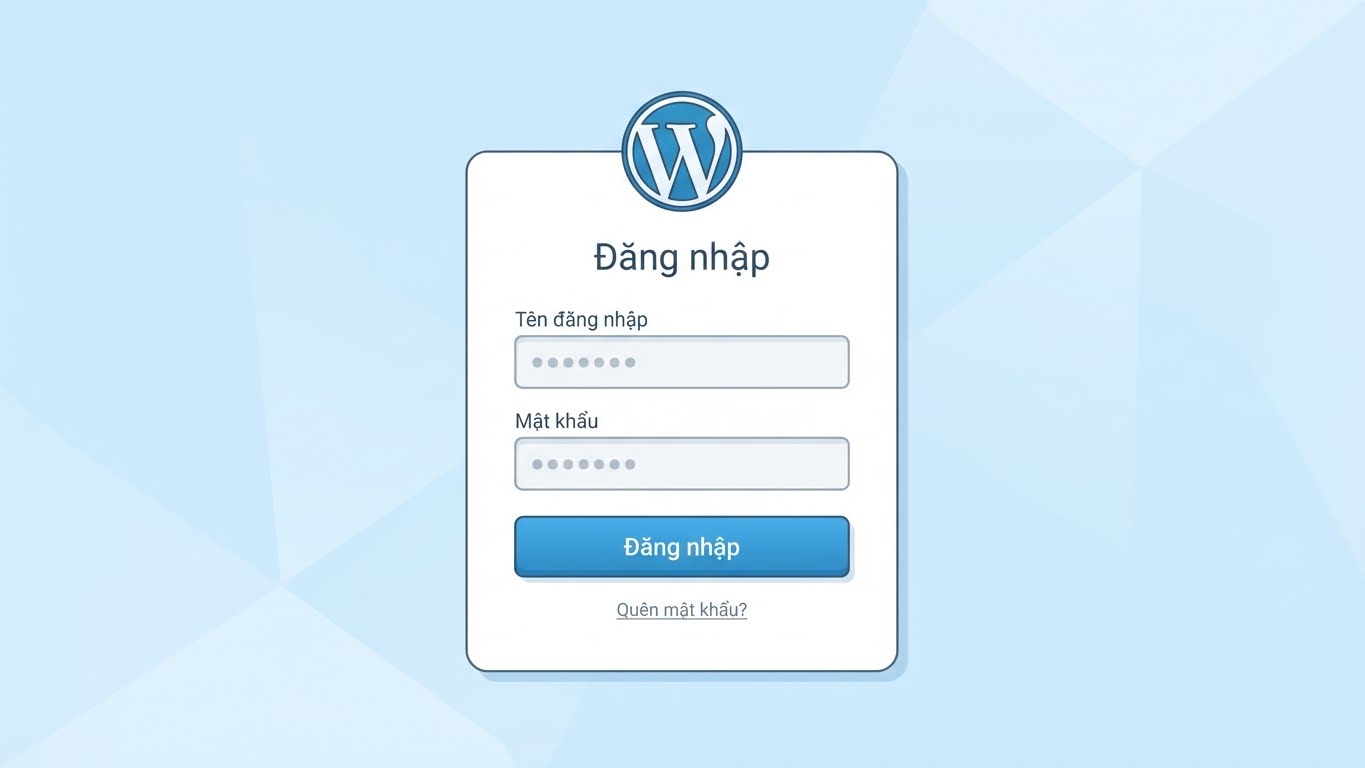Giao diện trang đăng nhập WordPress quen thuộc.