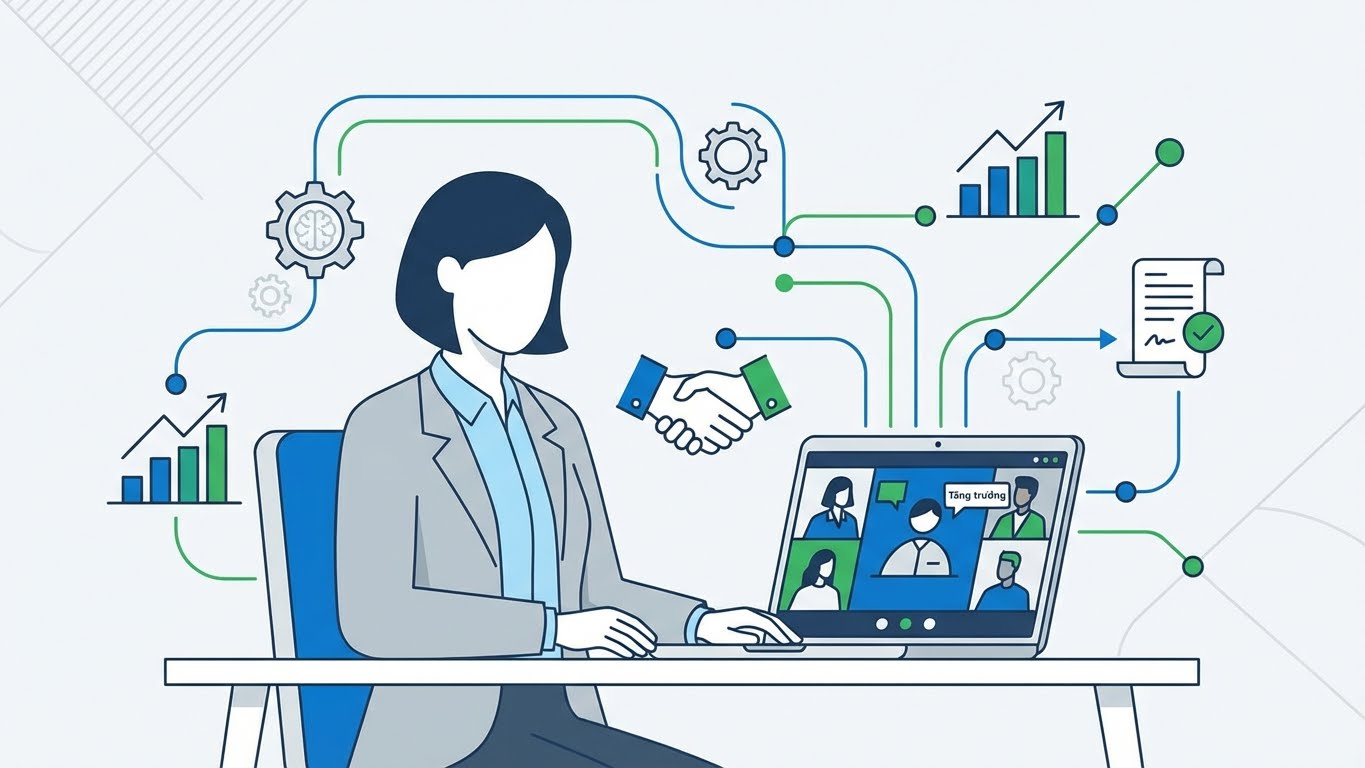 Giai đoạn tăng trưởng: Biến tiềm năng thành doanh thu, xây dựng mối quan hệ khách hàng bền vững và mở rộng cơ hội.