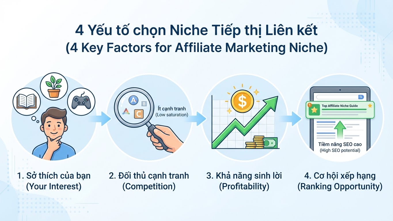 Bốn yếu tố cốt lõi để chọn ngách thị trường phù hợp.