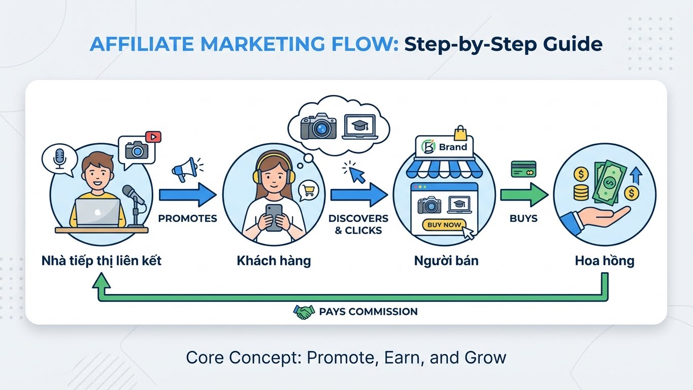 Tiếp thị liên kết: Mô hình kiếm tiền online bền vững.