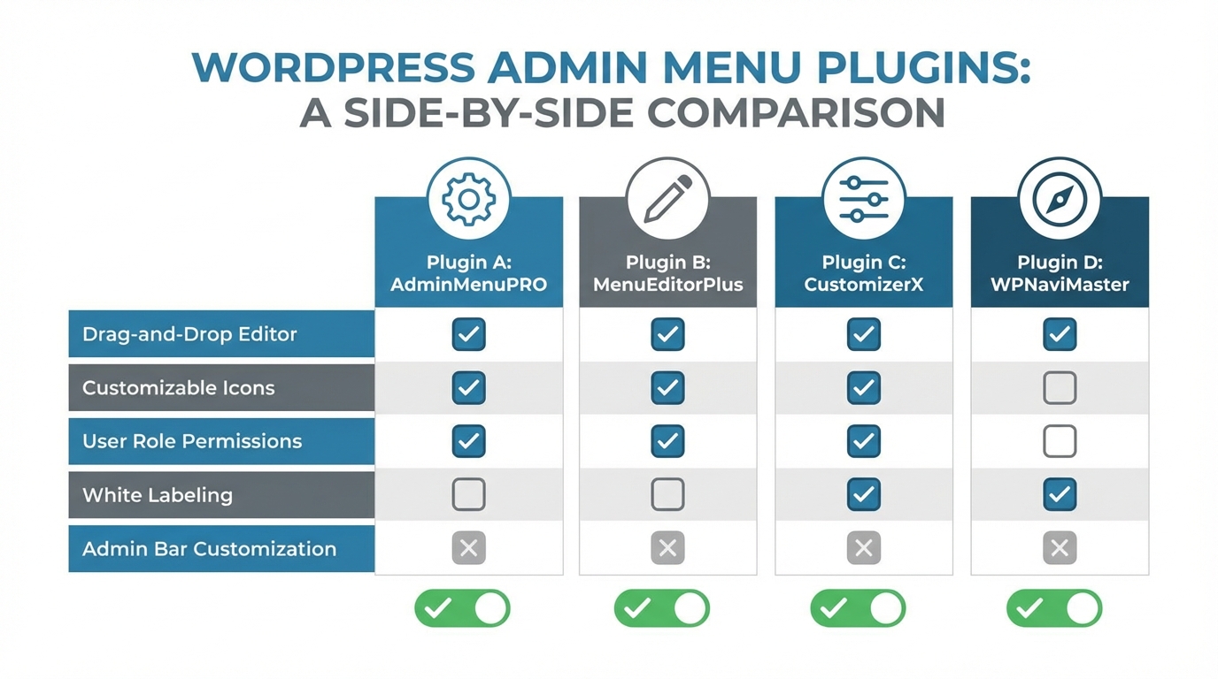So sánh các plugin ẩn admin menu WordPress tốt nhất