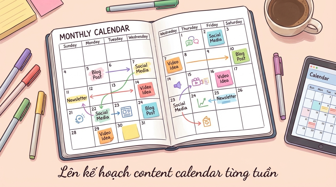 Content calendar planning for small business