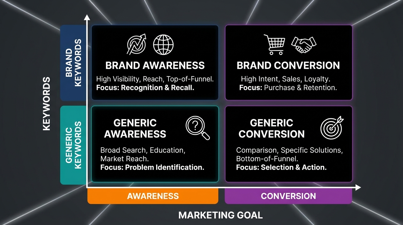 Ma trận chiến lược nội dung Branded vs Non-branded