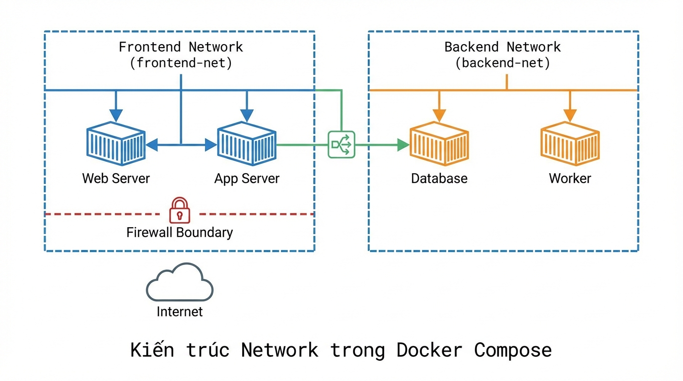 Docker Compose network architecture