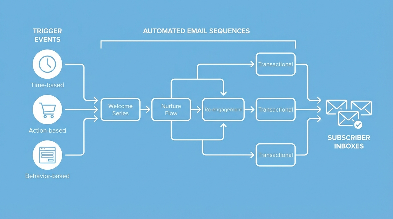Sơ đồ workflow email marketing automation