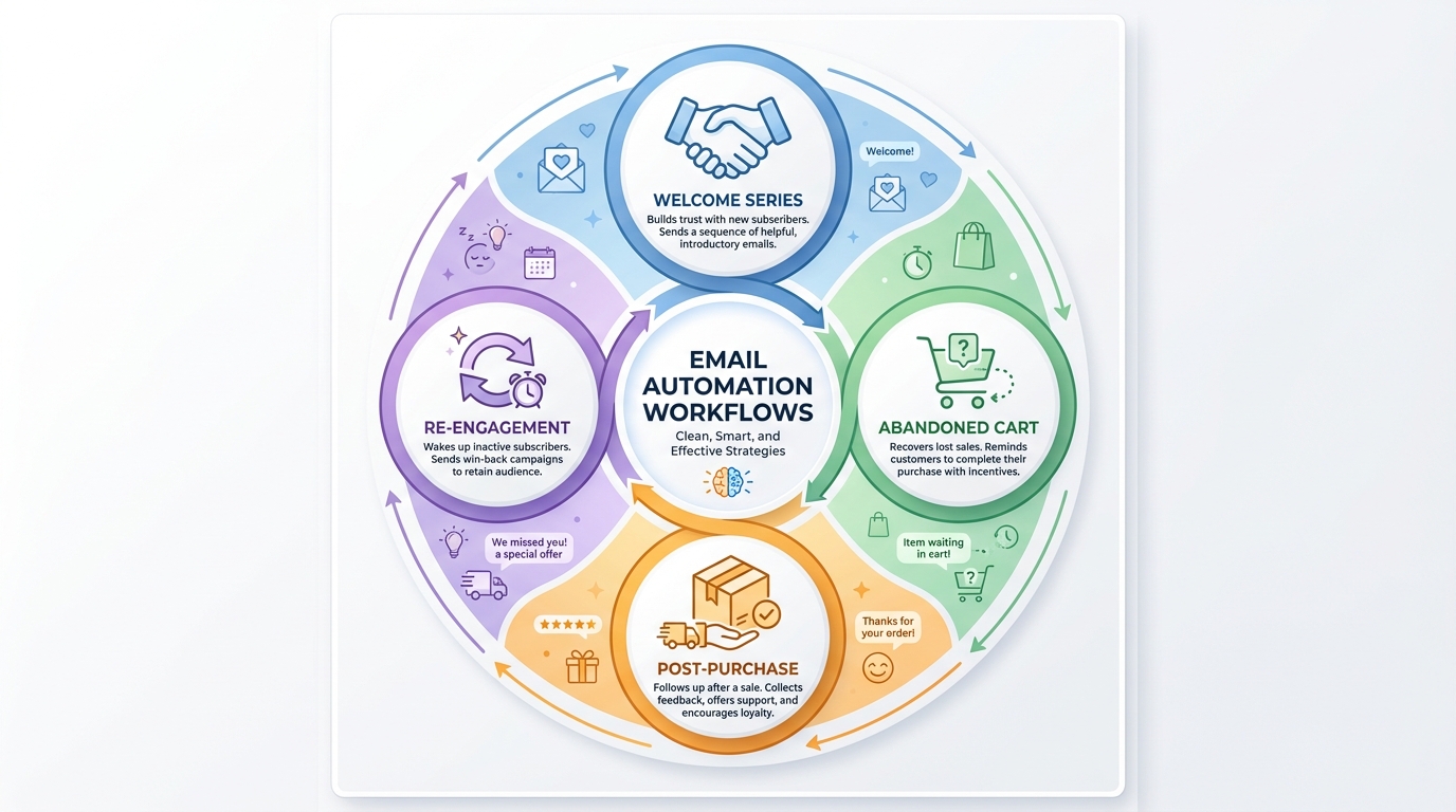 Bốn loại email automation workflow phổ biến