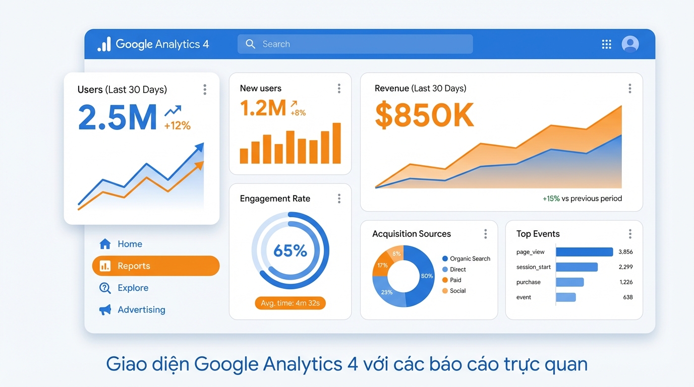 Google Analytics 4 hướng dẫn cho người mới