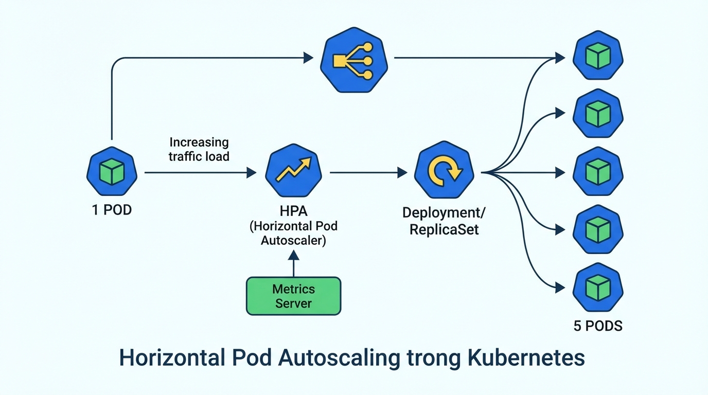 Kubernetes autoscaling diagram