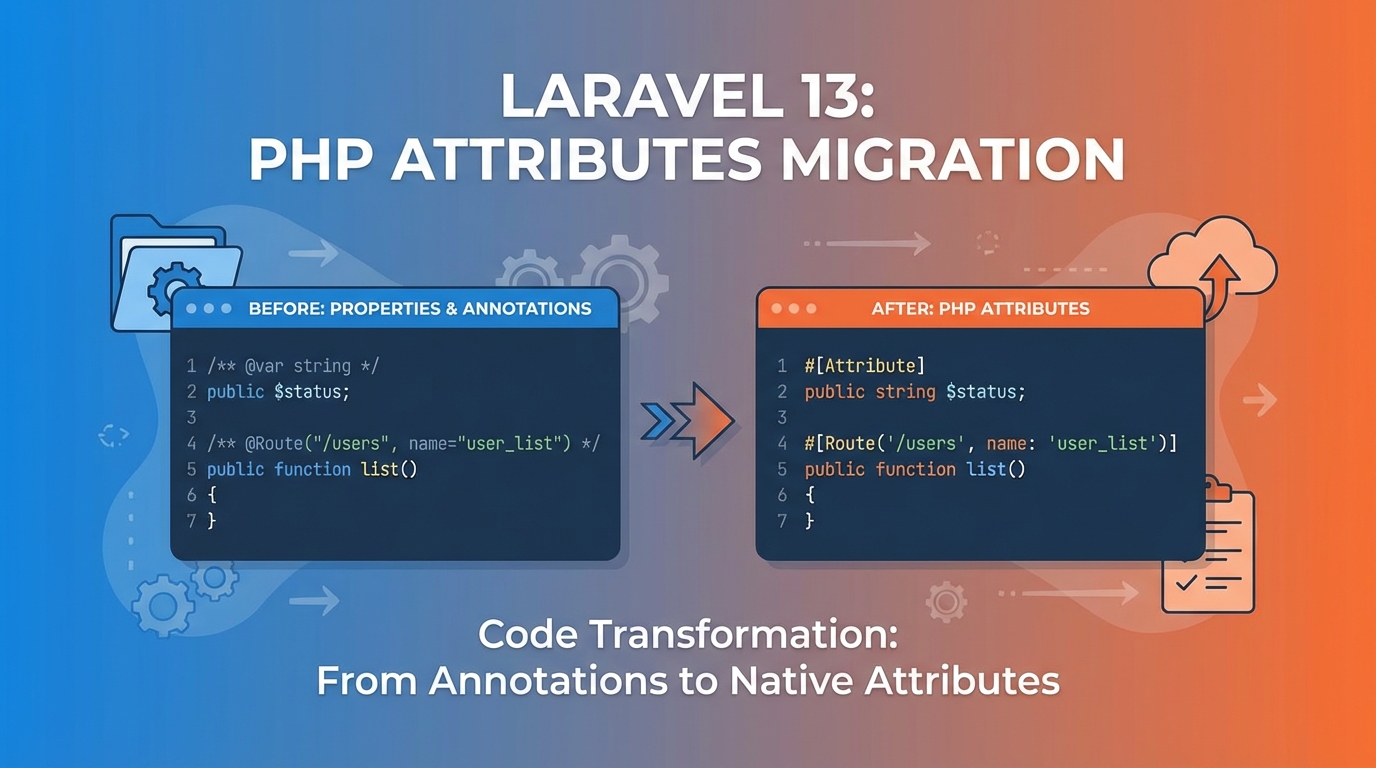 Migration PHP Attributes Laravel 13
