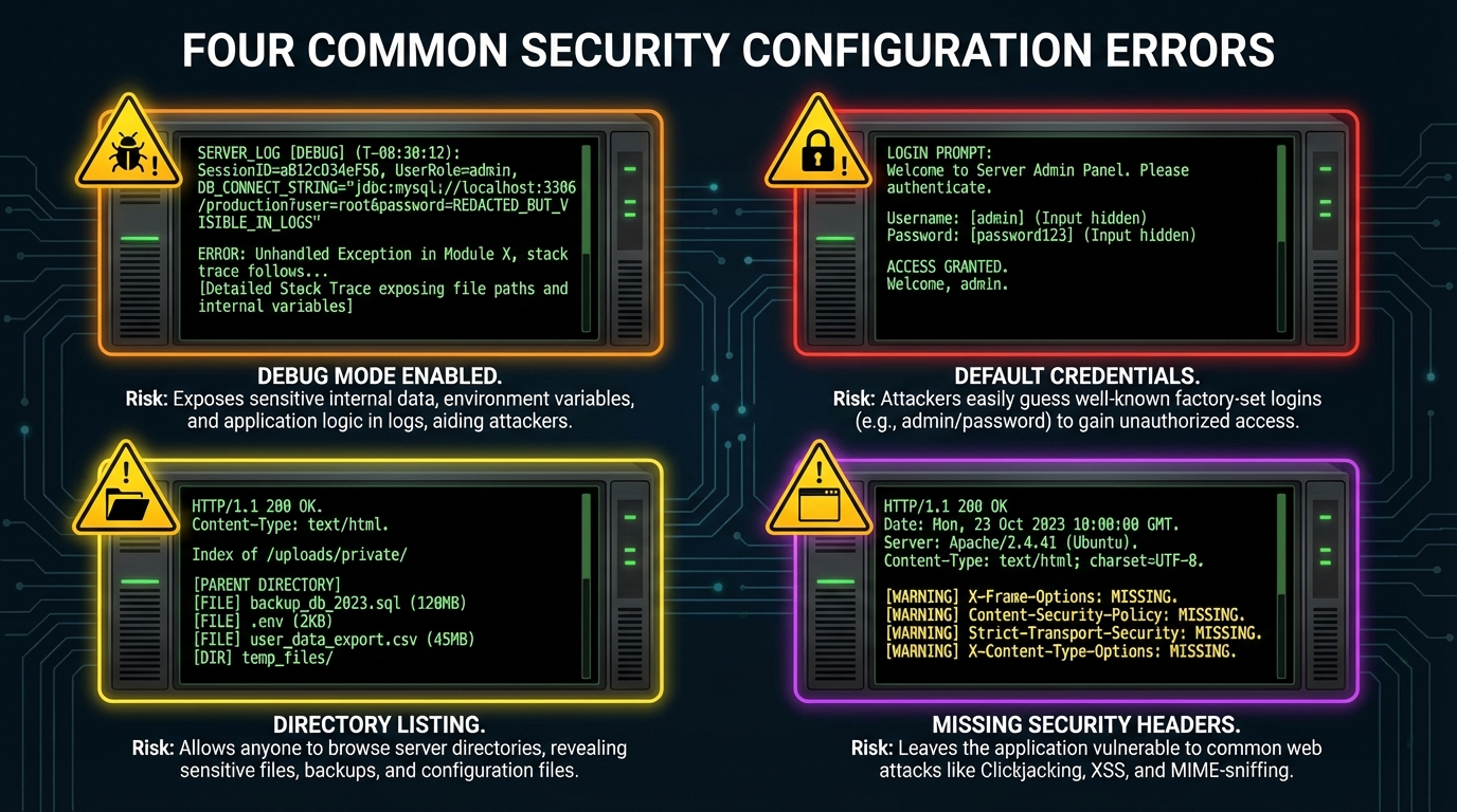 Danh sách các lỗi cấu hình bảo mật phổ biến nhất trên server production