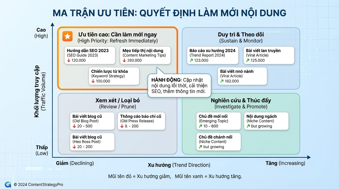 Ma trận ưu tiên refresh bài viết qua Query Groups