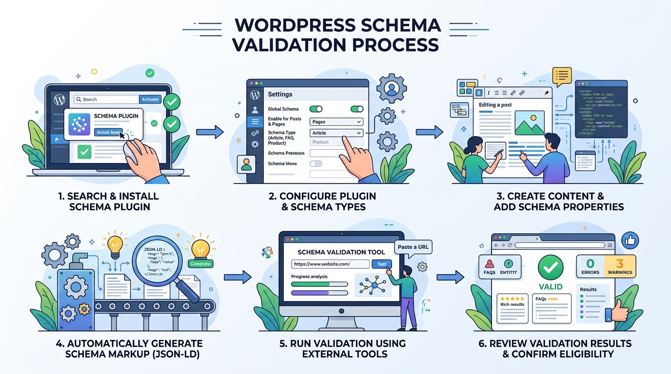 Quy trình kiểm tra schema trên WordPress