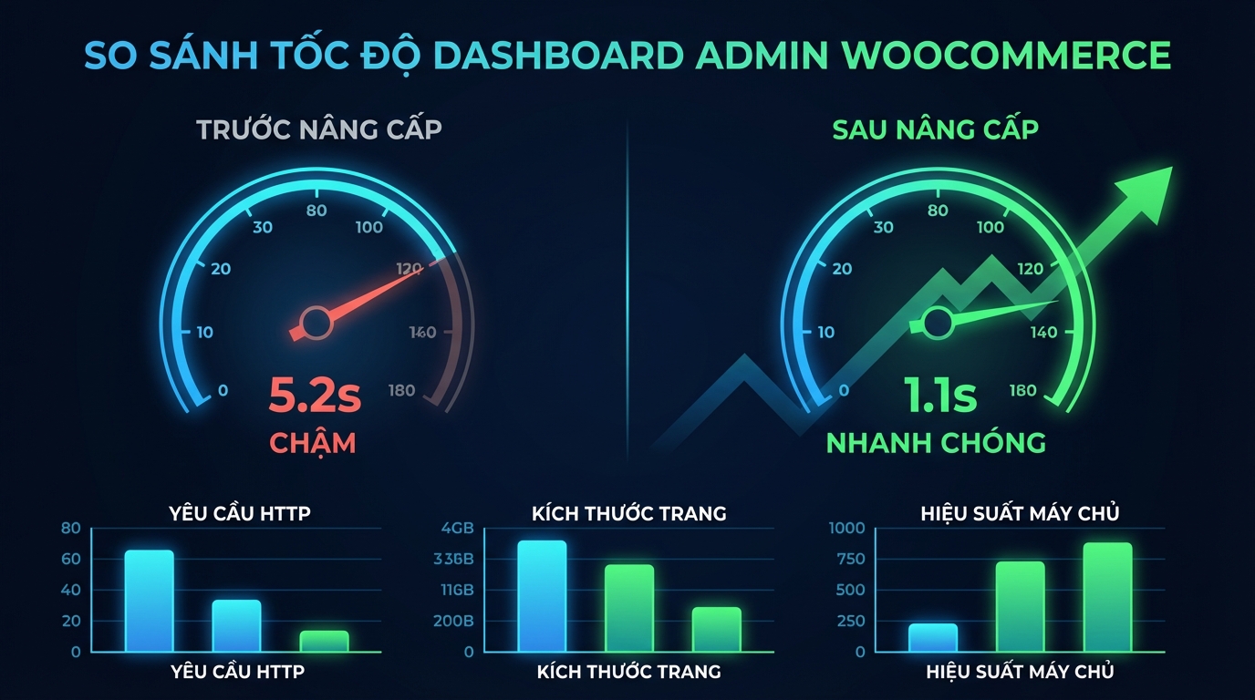 Đo tốc độ admin WooCommerce sau khi update lên 10.6