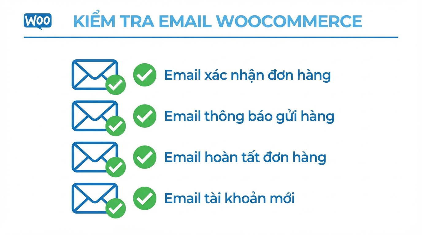 Checklist kiểm tra email WooCommerce sau update