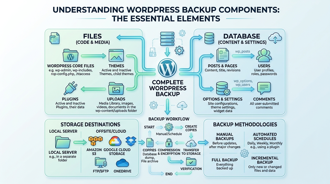 Các thành phần backup WordPress