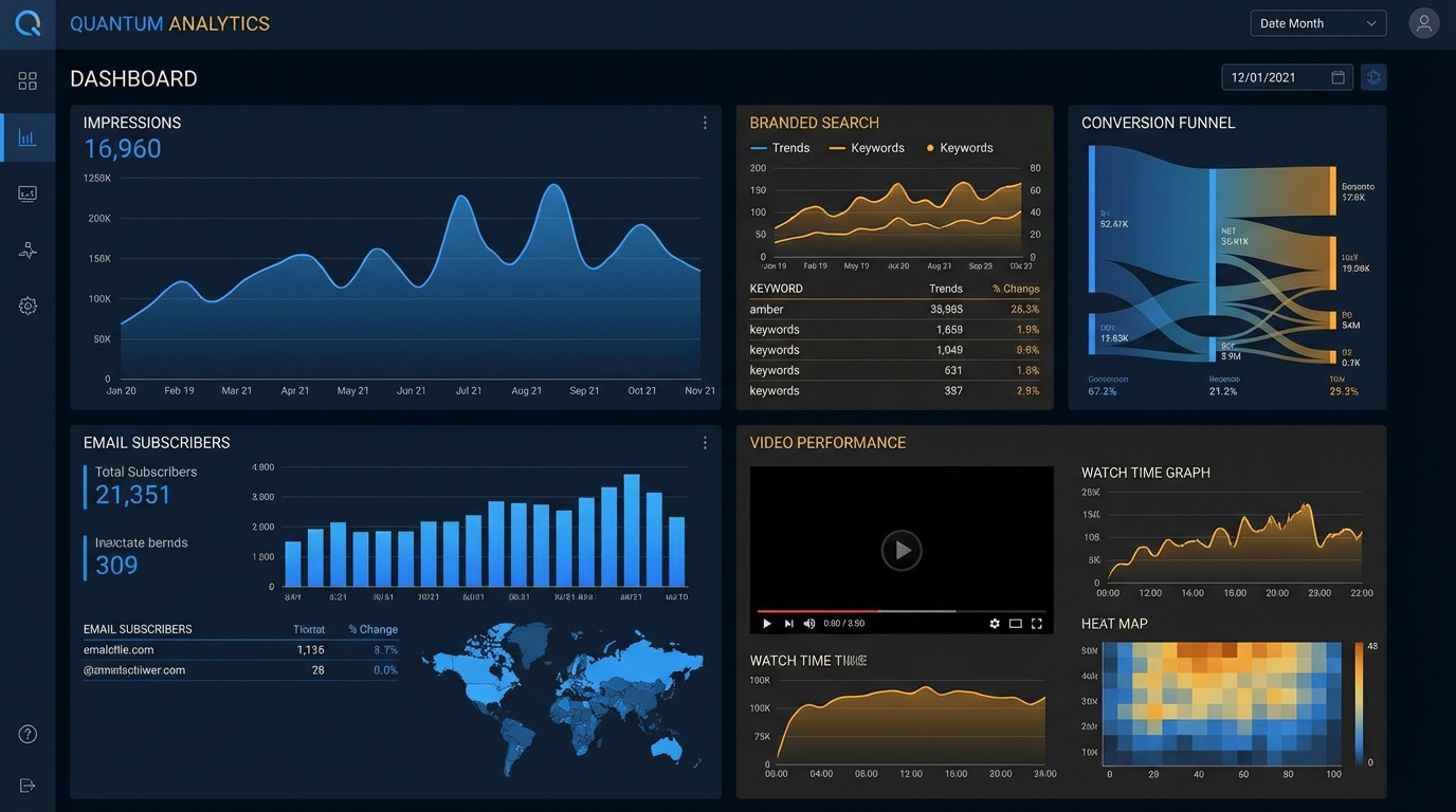Dashboard đo lường impressions branded search và conversion cho Zero-click Search 2026