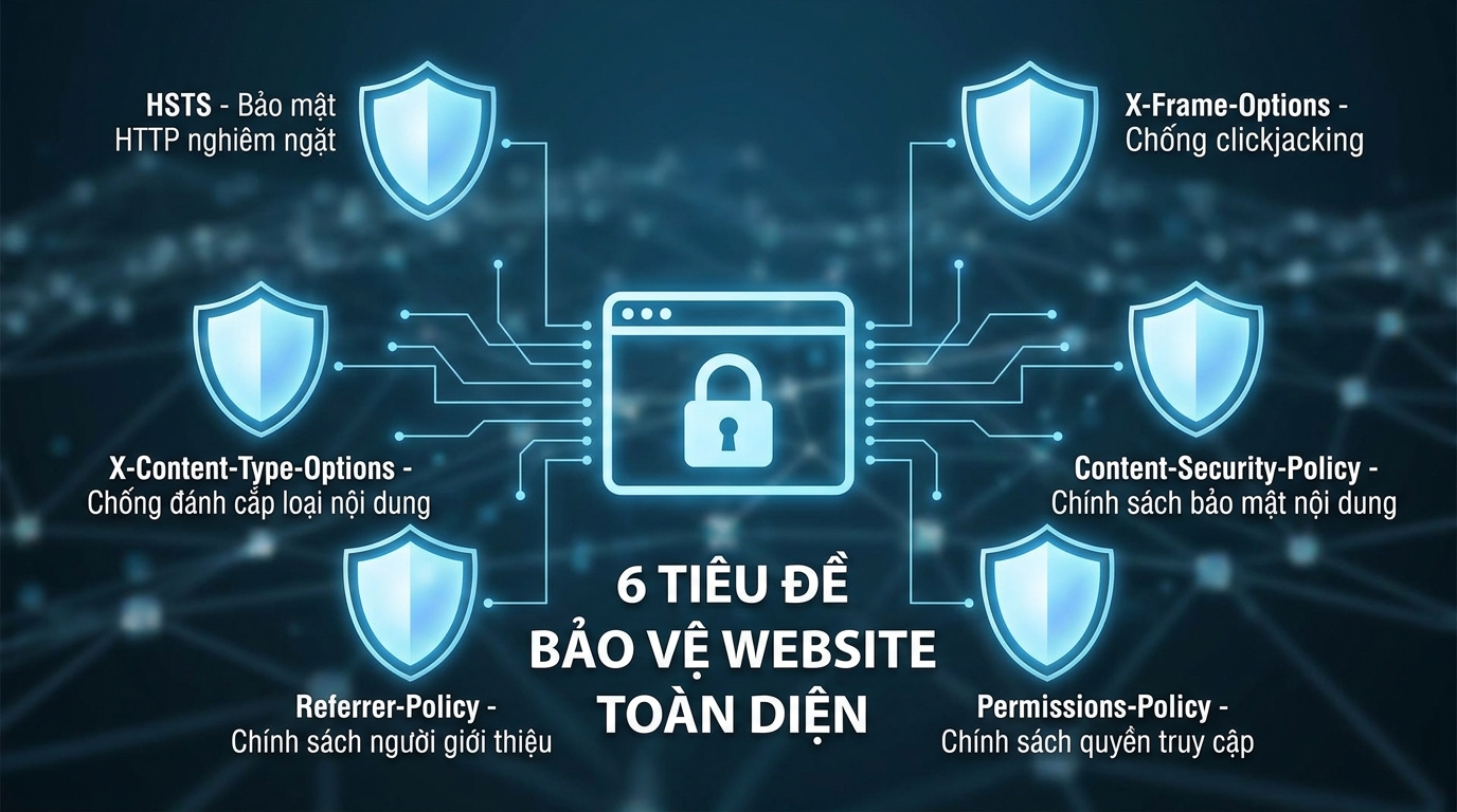 6 headers bảo vệ website toàn diện