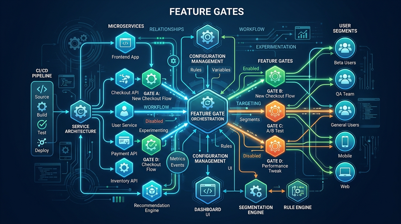 Feature flags system diagram