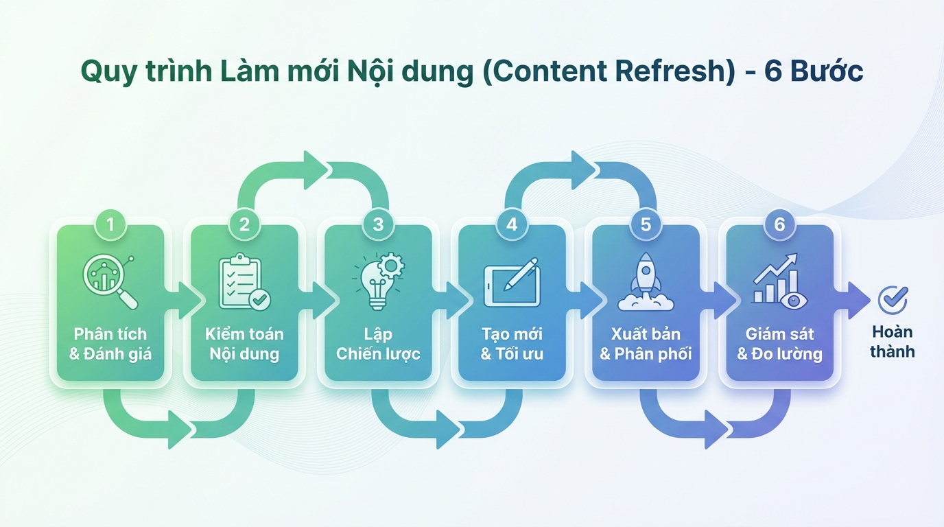 Workflow 6 bước cập nhật bài viết cũ