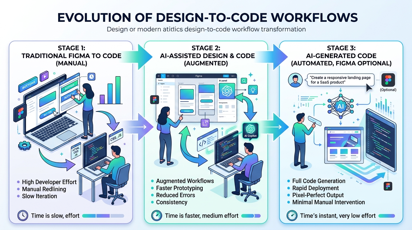 Sơ đồ 3 giai đoạn chuyển đổi workflow thiết kế web