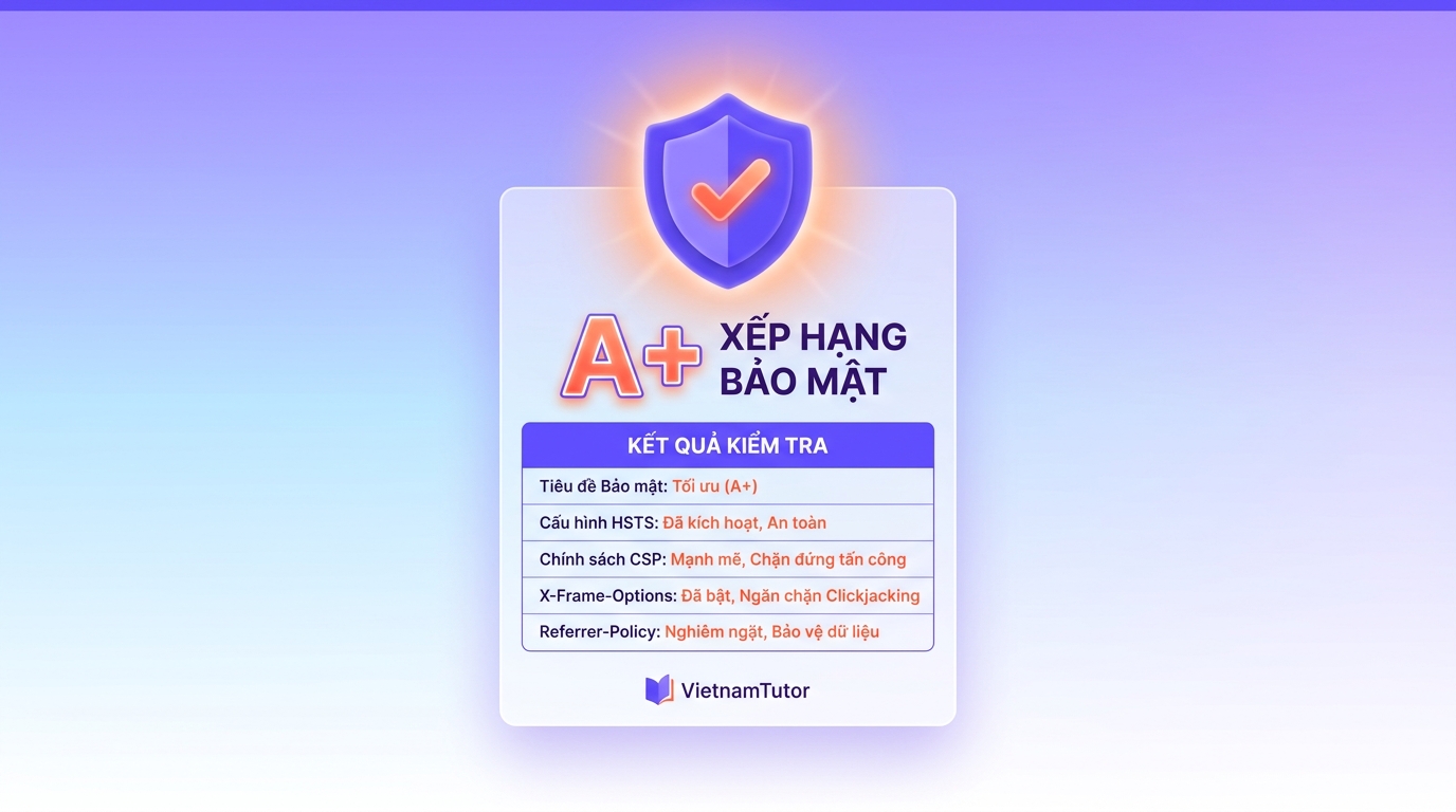 Security headers scan result