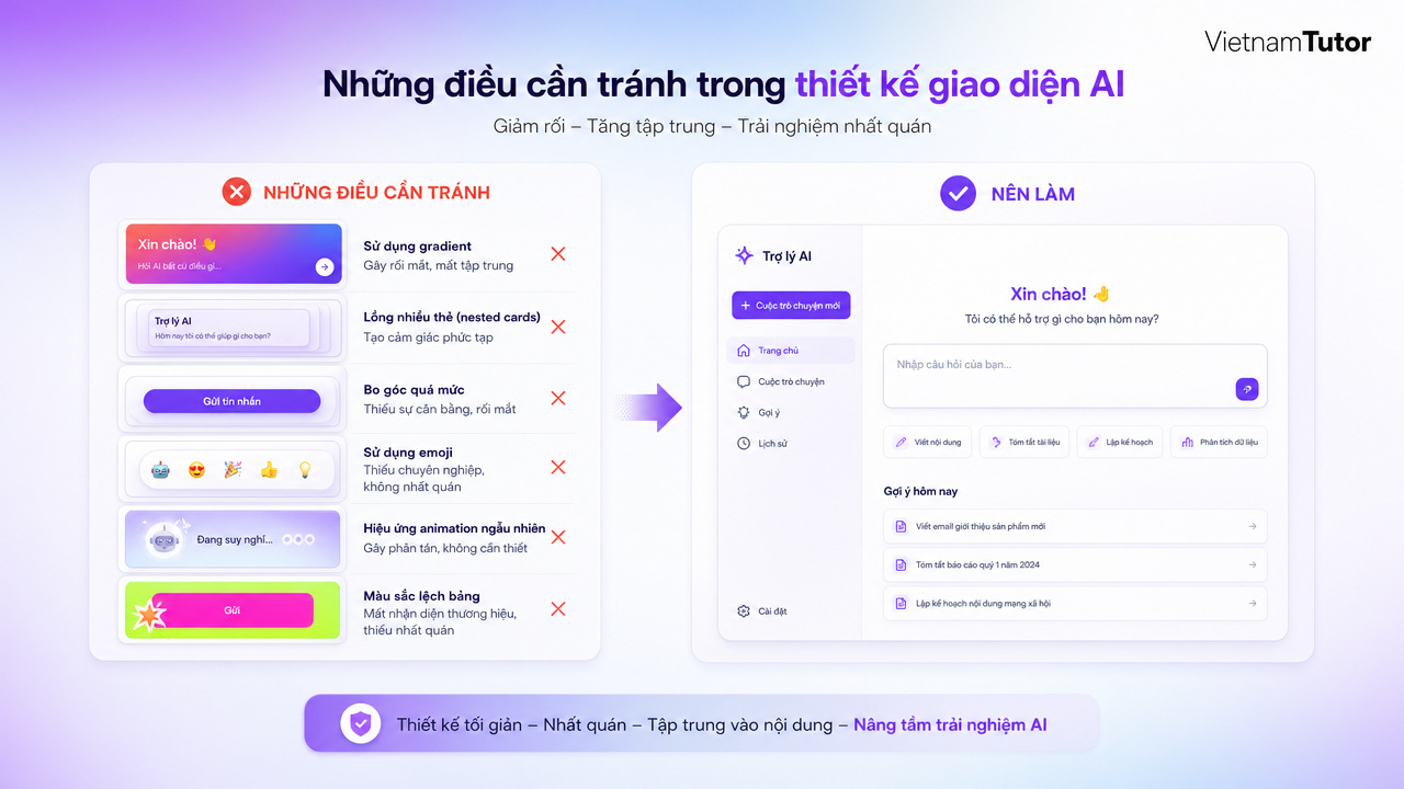 Negative constraints loại bỏ thói quen thiết kế mặc định của AI