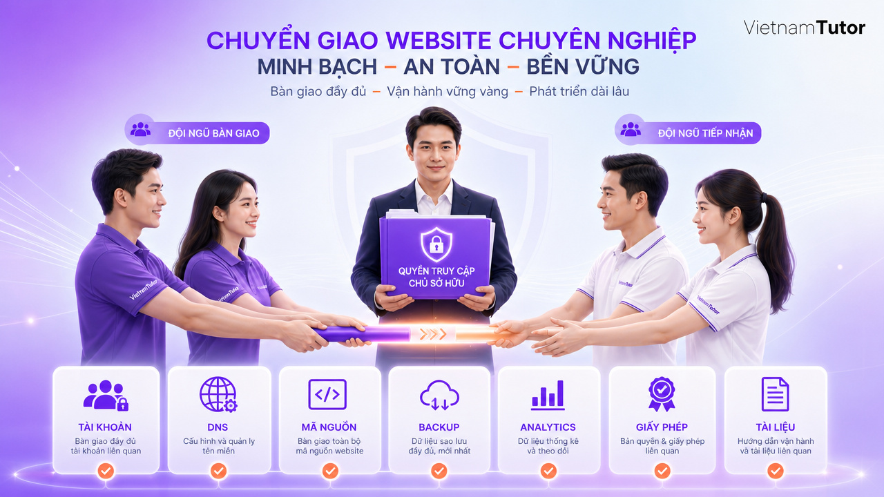 Bộ handover cần có khi đổi agency quản trị website