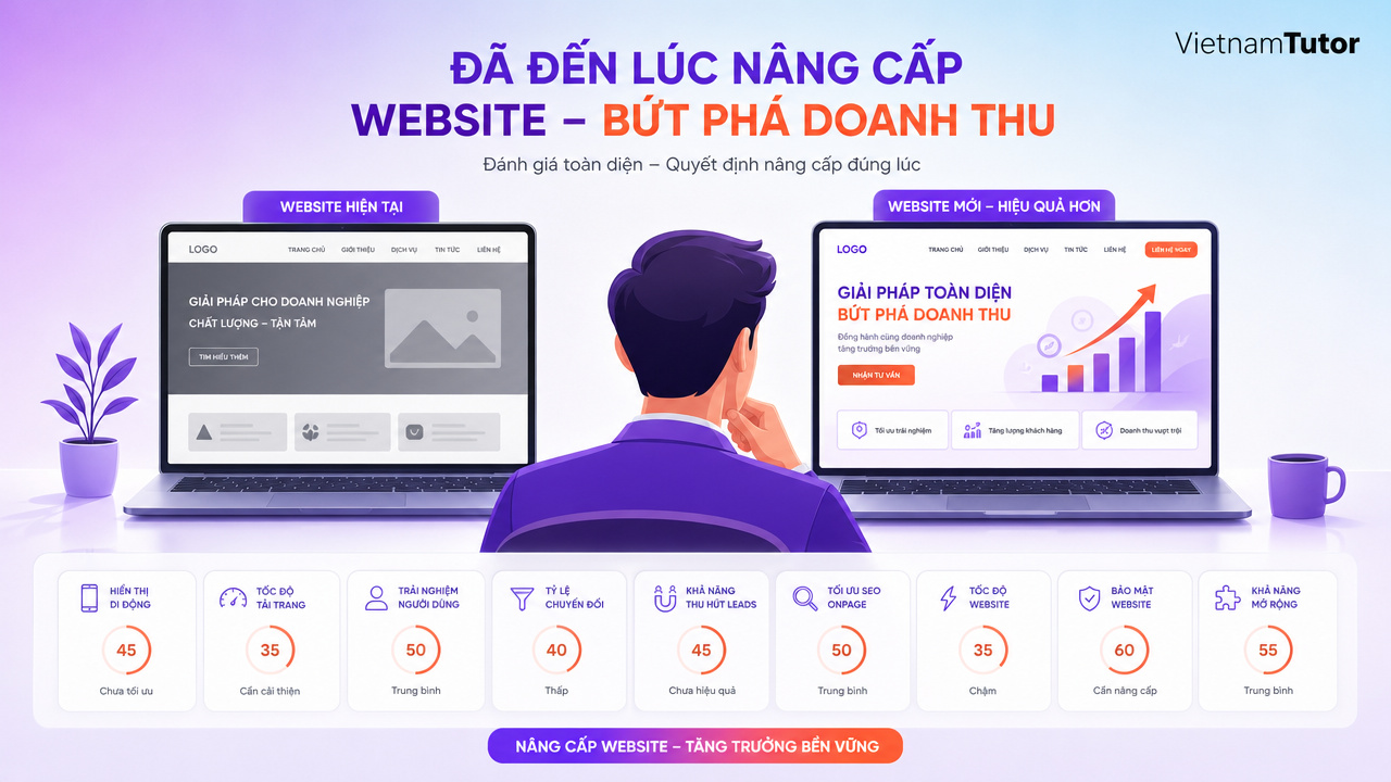 Khi nào cần thiết kế lại website cho doanh nghiệp với 9 dấu hiệu đánh giá