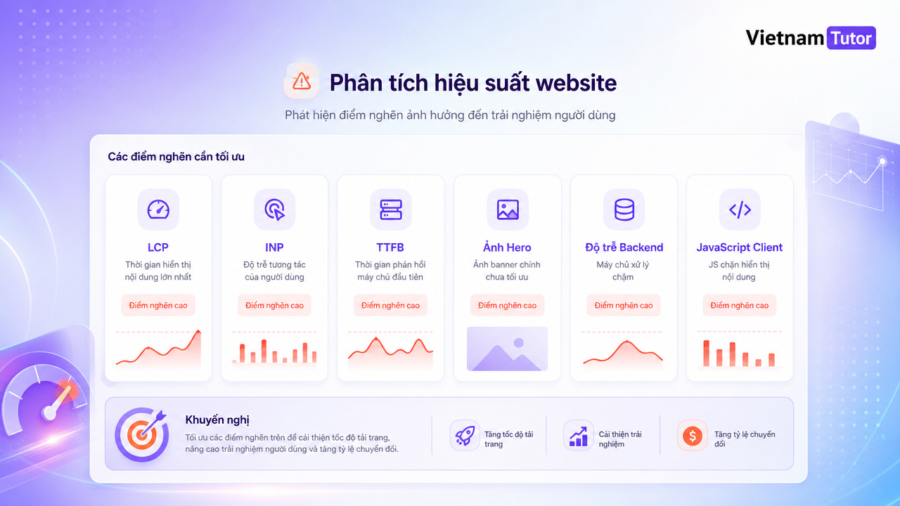 React Server Components performance không tự sửa LCP INP nếu bottleneck là ảnh backend hoặc JavaScript client