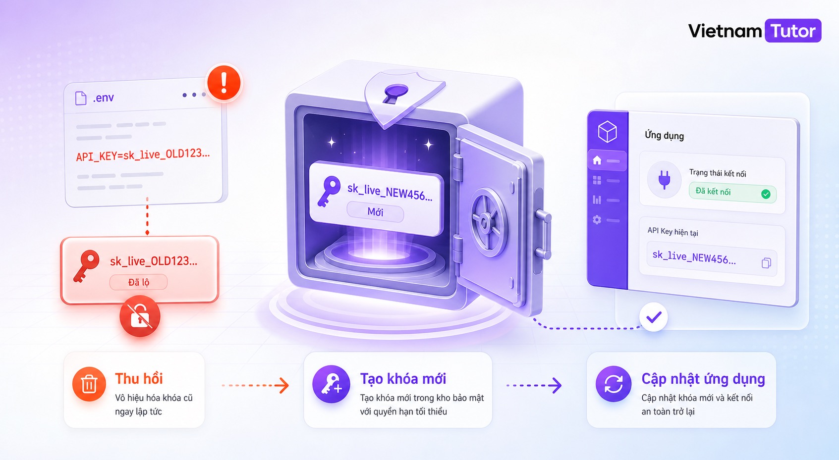 Quy trình revoke rotate API key sau khi lỡ push env lên Git