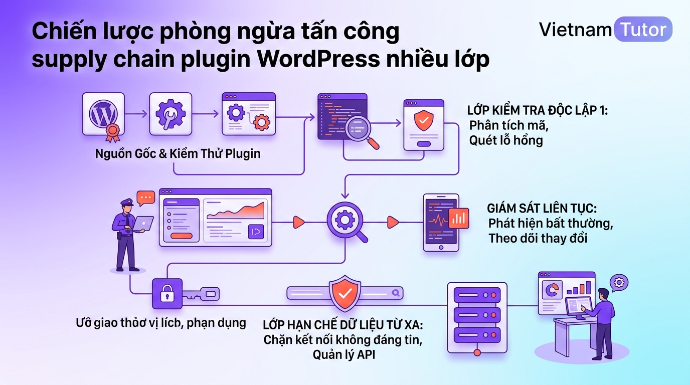 Chiến lược phòng ngừa tấn công supply chain plugin WordPress nhiều lớp