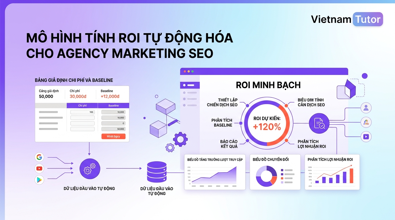 Mô hình tính ROI tự động hóa agency marketing SEO cho agency