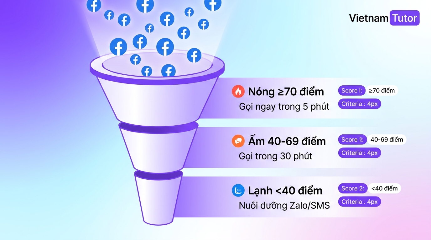 Sơ đồ lead scoring tự động cho doanh nghiệp bất động sản